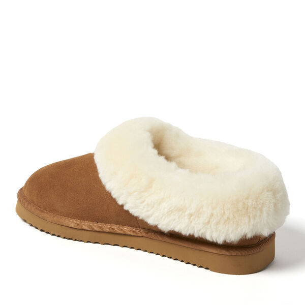 Dearfoams Women's Fireside By Dearfoams Adelaide Genuine Shearling Clog Slipper