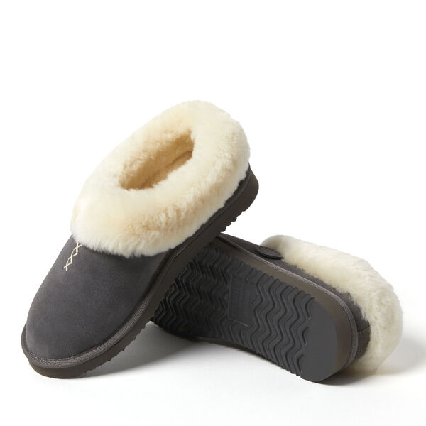 Dearfoams Women's Fireside By Dearfoams Adelaide Genuine Shearling Clog Slipper