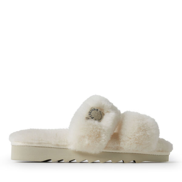 Dearfoams Women's Fireside By Dearfoams Benalla Shearling Double Band Slide