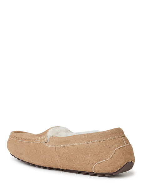 Dearfoams Women's Fireside By Dearfoams Mel Genuine Shearling Moccasin