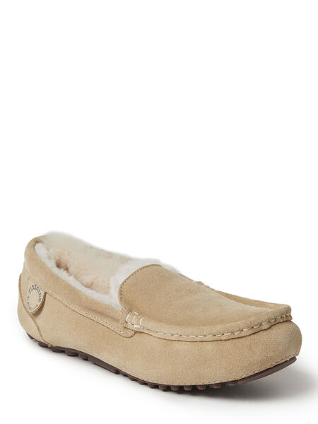 dearfoams Women's Fireside by Dearfoams Mel Genuine Shearling Moccasin
