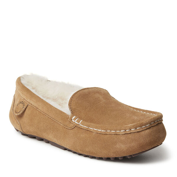 dearfoams Women's Fireside by Dearfoams Mel Genuine Shearling Moccasin