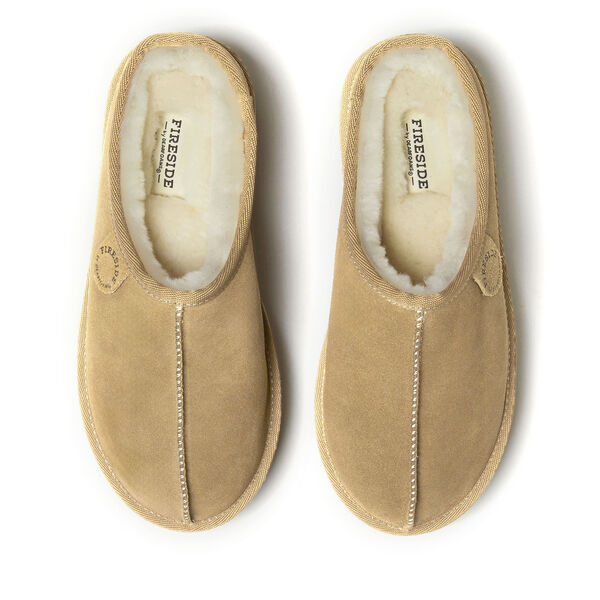 Dearfoams Women's Fireside By Dearfoams Queenstown Platform Genuine Shearling Clog