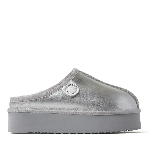 Dearfoams Women's Fireside By Dearfoams Queenstown Platform Genuine Shearling Clog