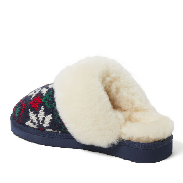 Dearfoams Women's Fireside By Dearfoams Sydney Holiday Fairisle Scuff