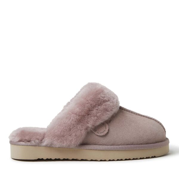 Dearfoams Women's Fireside By Dearfoams Sydney Water Resistant Genuine Shearling Scuff Slipper