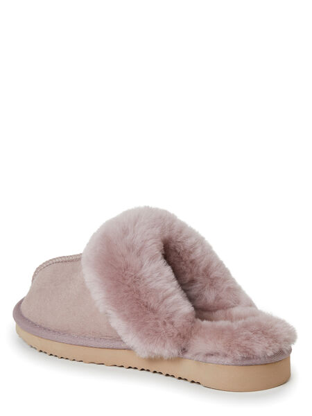 Dearfoams Women's Fireside By Dearfoams Sydney Water Resistant Genuine Shearling Scuff Slipper