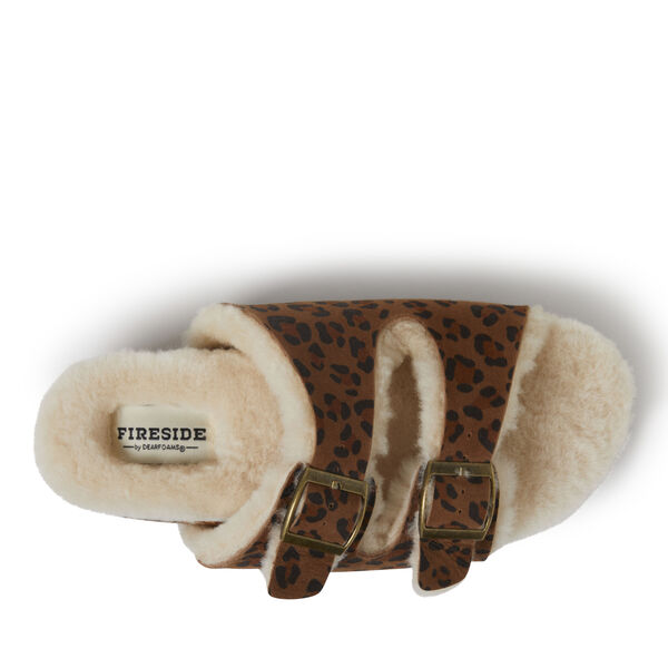 Dearfoams Women's Fireside By Dearfoams Tamworth Cork Molded Footbed Double Band Slide