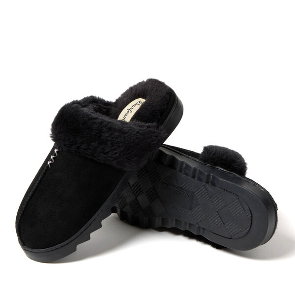 Dearfoams Women's Helena Genuine Suede Scuff With Prayer Seam