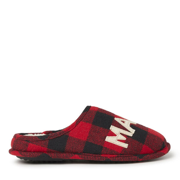 Dearfoams Women's Mama Bear Buffalo Check Clog Slipper