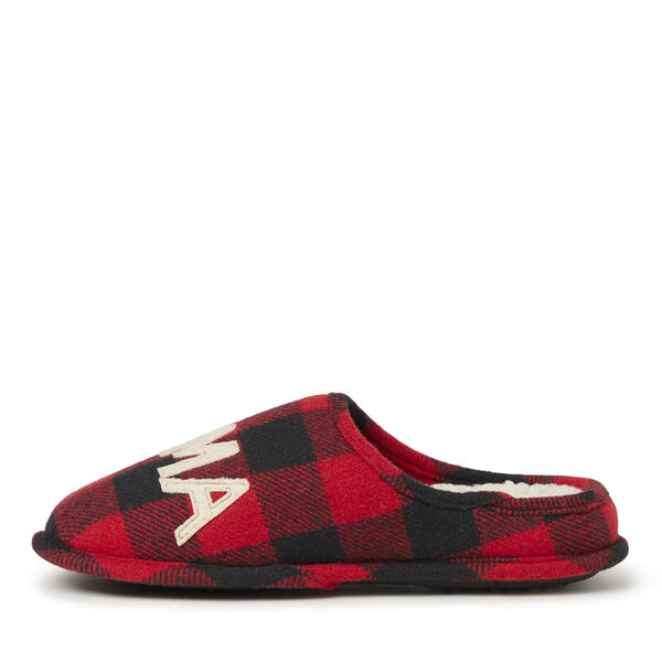 Dearfoams Women's Mama Bear Buffalo Check Clog Slipper