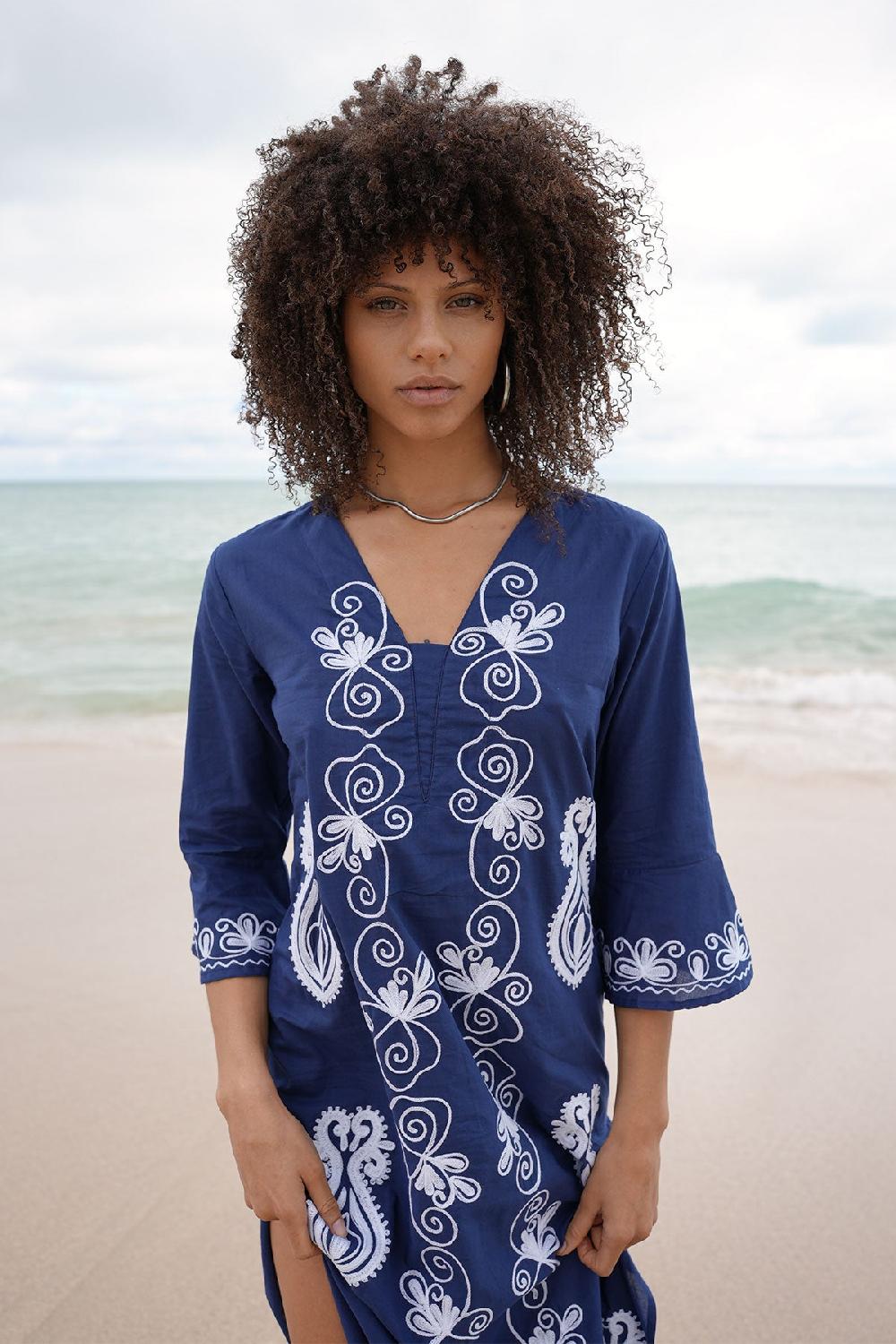 Debbie Katz Agustina Tunic Navy White