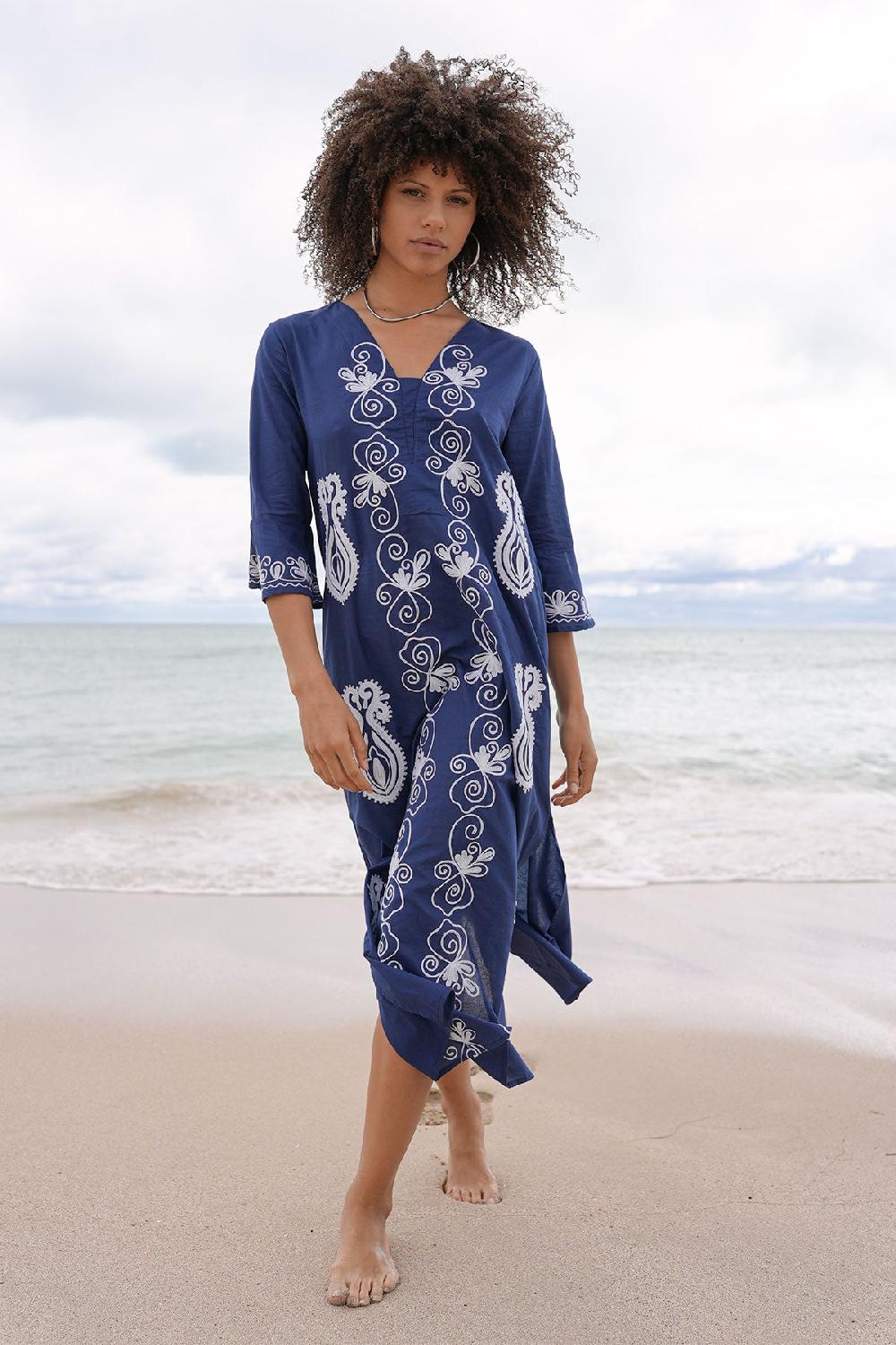 Debbie Katz Agustina Tunic Navy White