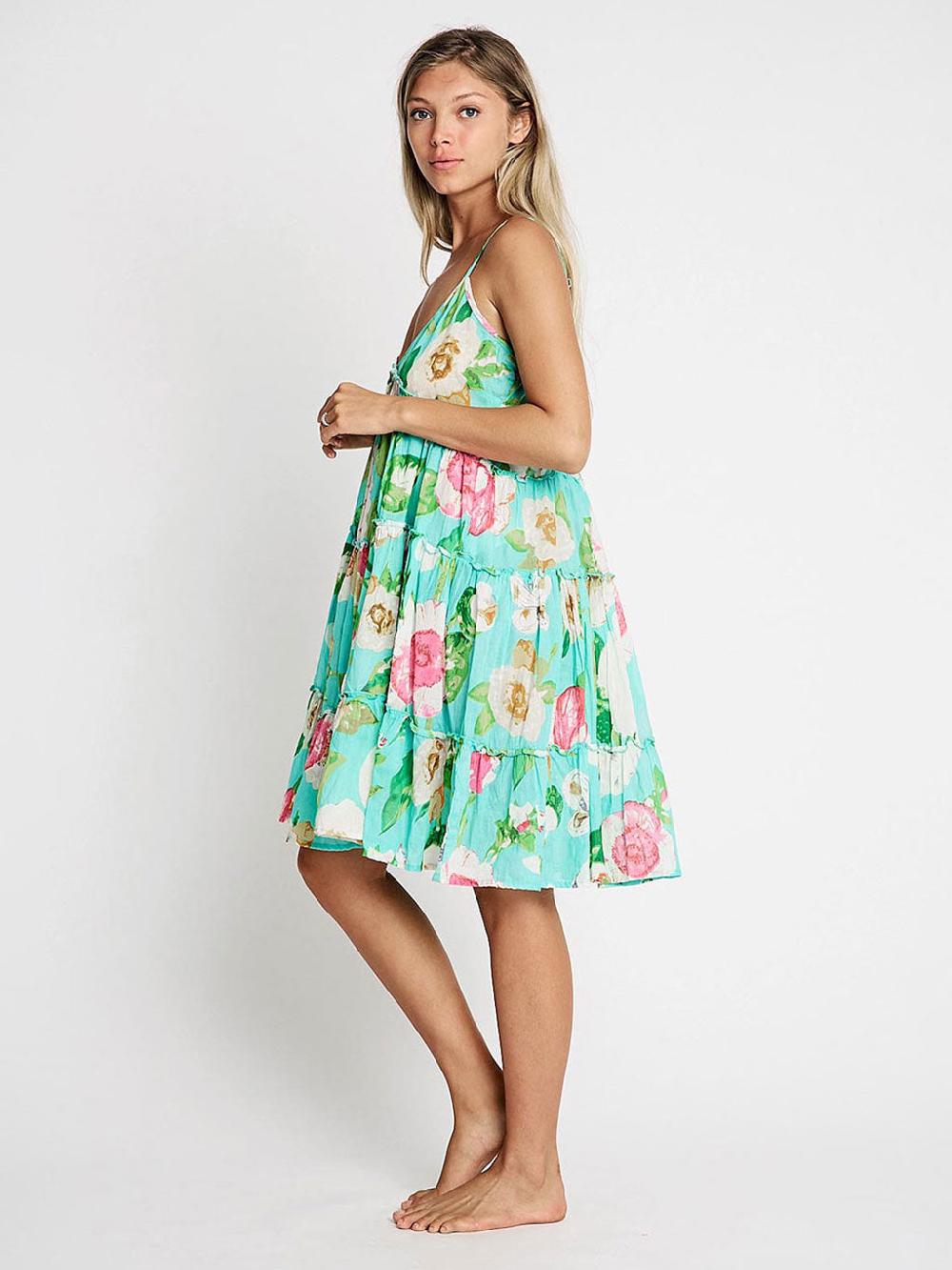 Debbie Katz Amelie Strap Dress Sea