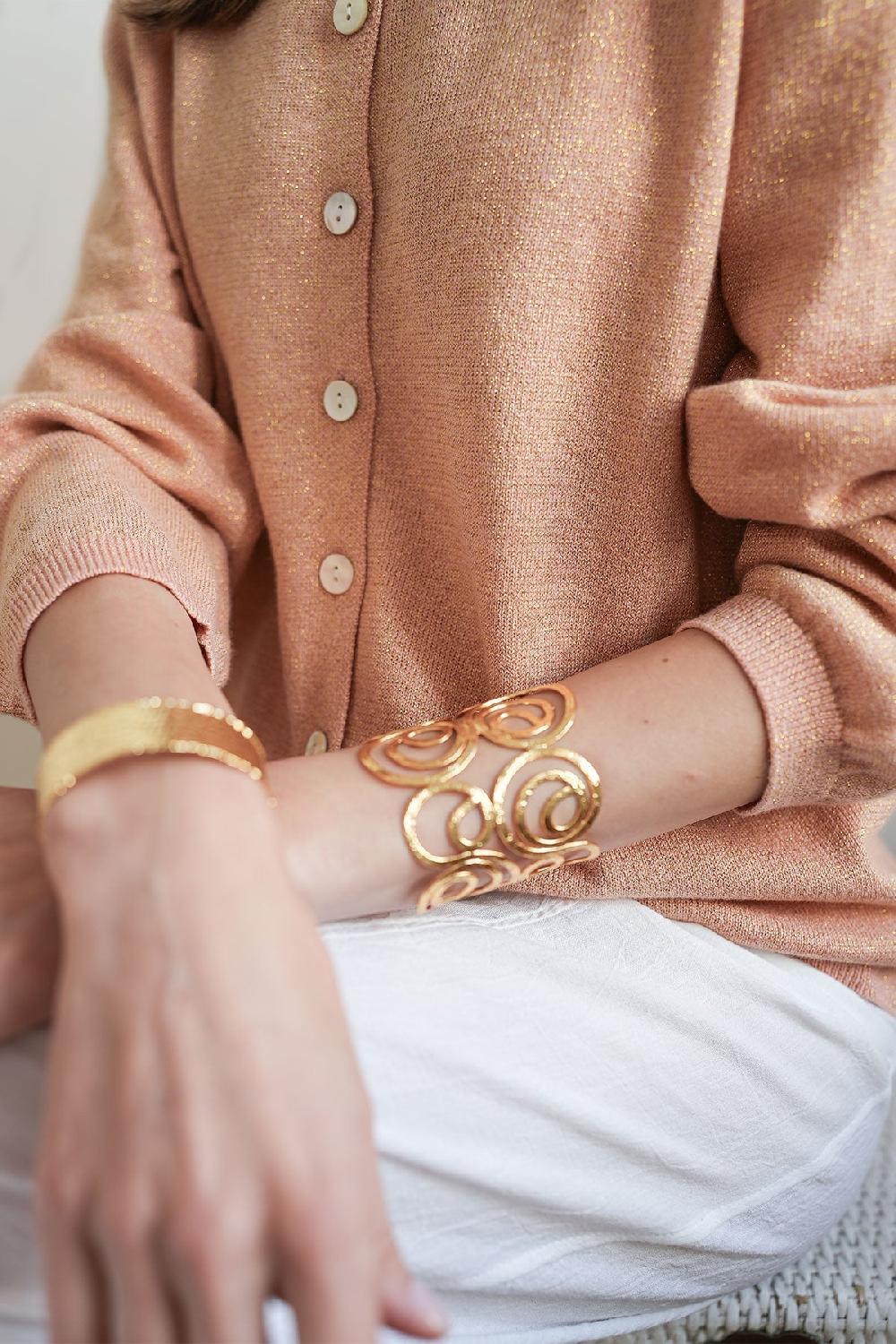 Debbie Katz Aura Peach Lurex