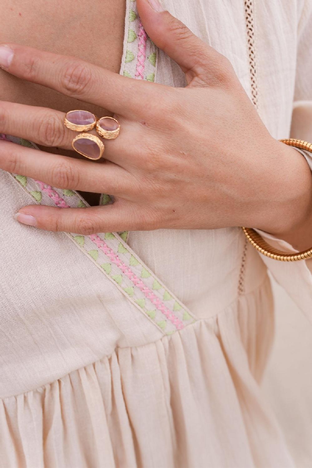 Debbie Katz Avra (Cat Eye Stone Blush)