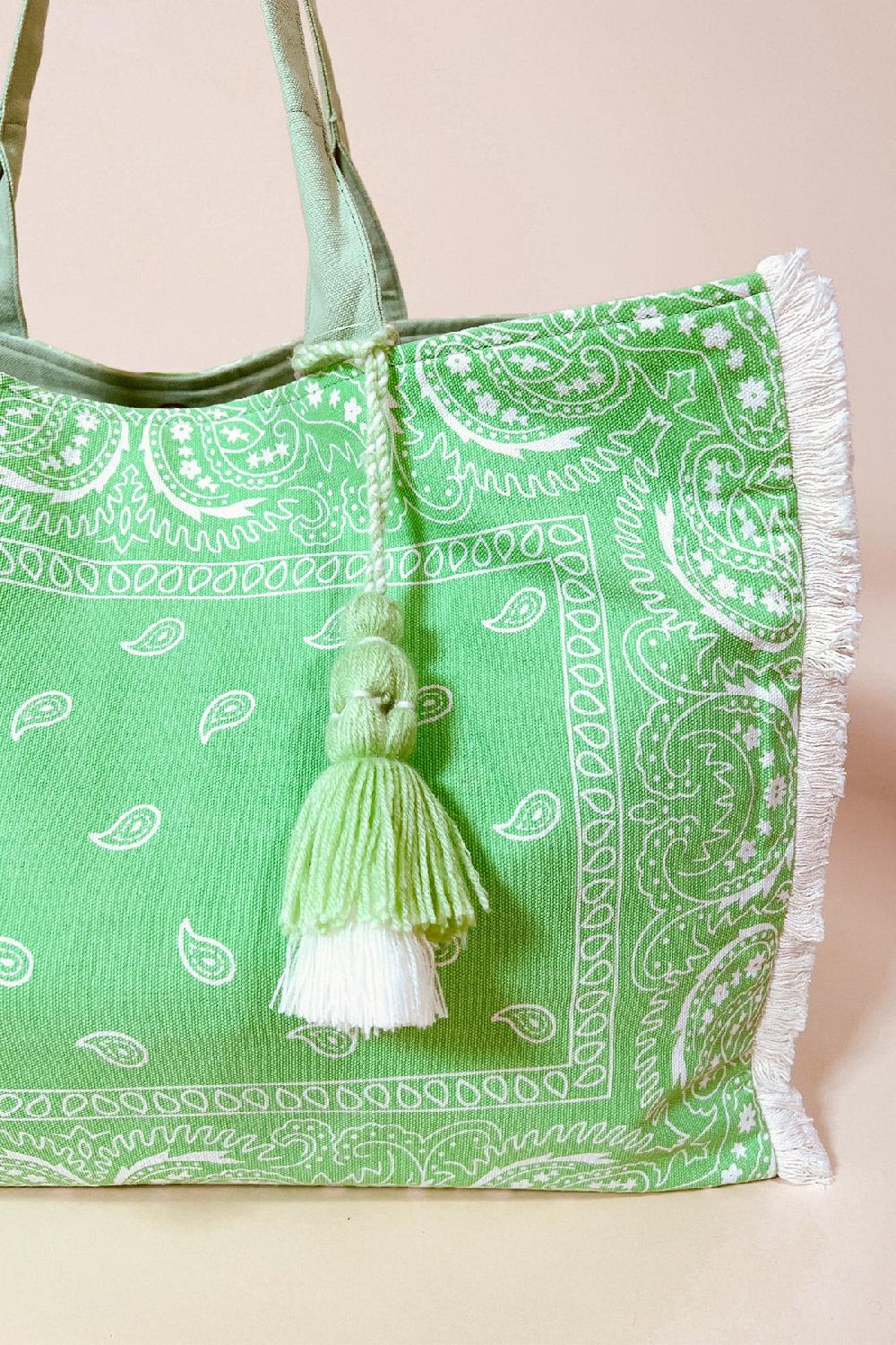 Debbie Katz Bandana Bag Apple Green