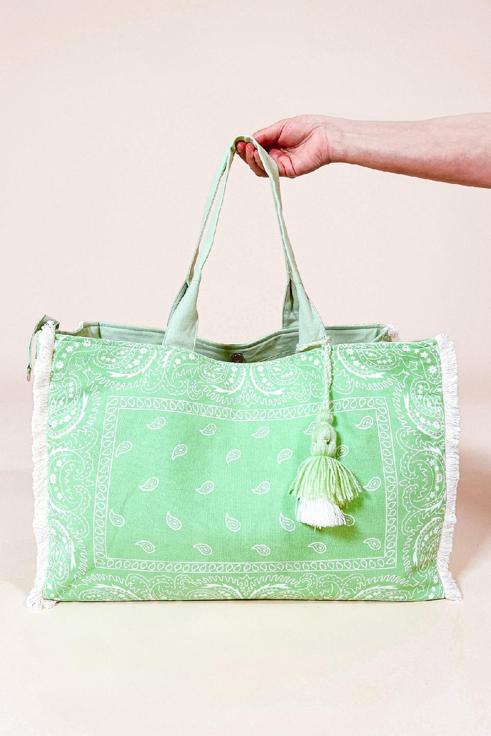 Debbie Katz Bandana Bag Apple Green
