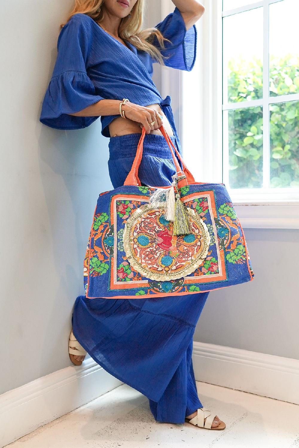 debbie katz Boho Bag Lurex Blue