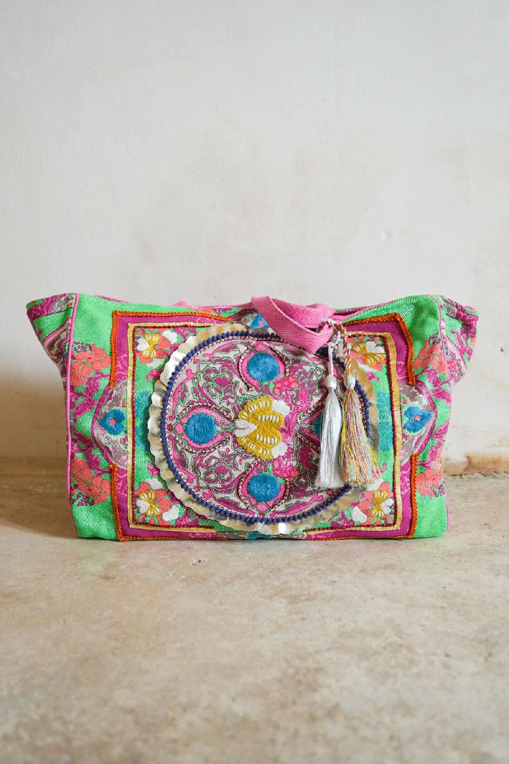 Debbie Katz Boho Bag Lurex Green