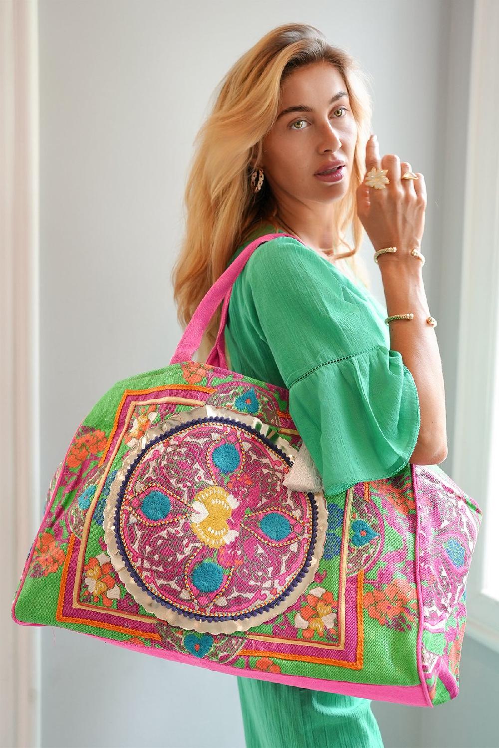 debbie katz Boho Bag Lurex Green