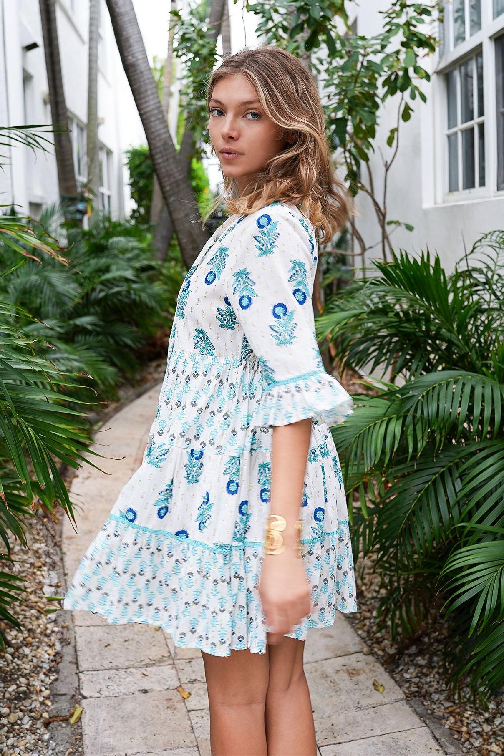 debbie katz Brisa Dress Turquoise