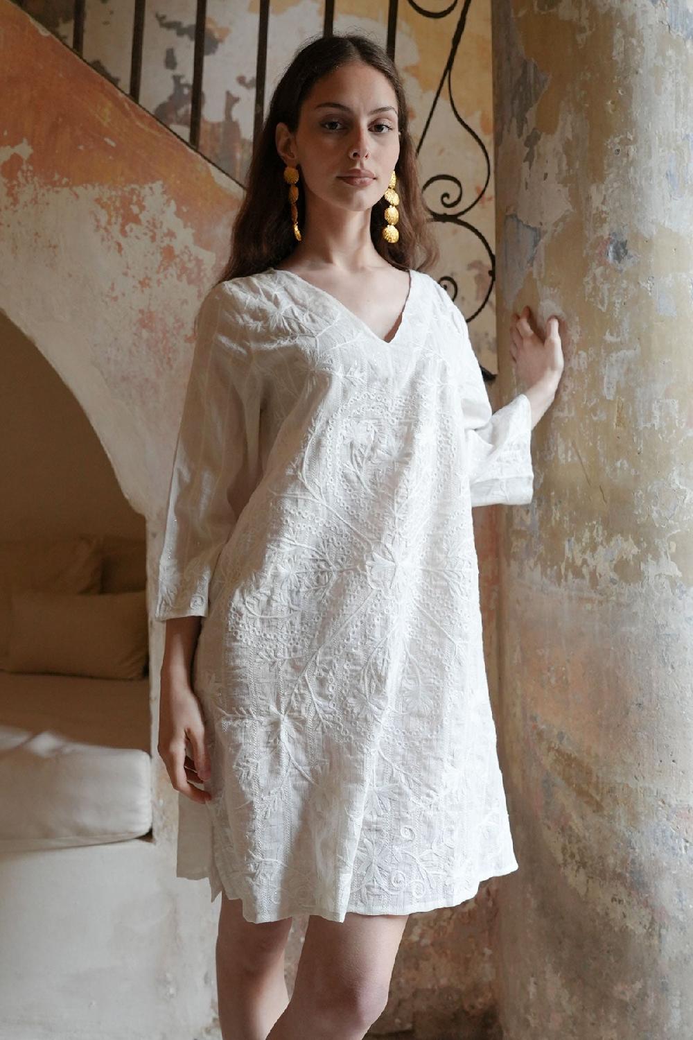 Debbie Katz Clover Tunic White