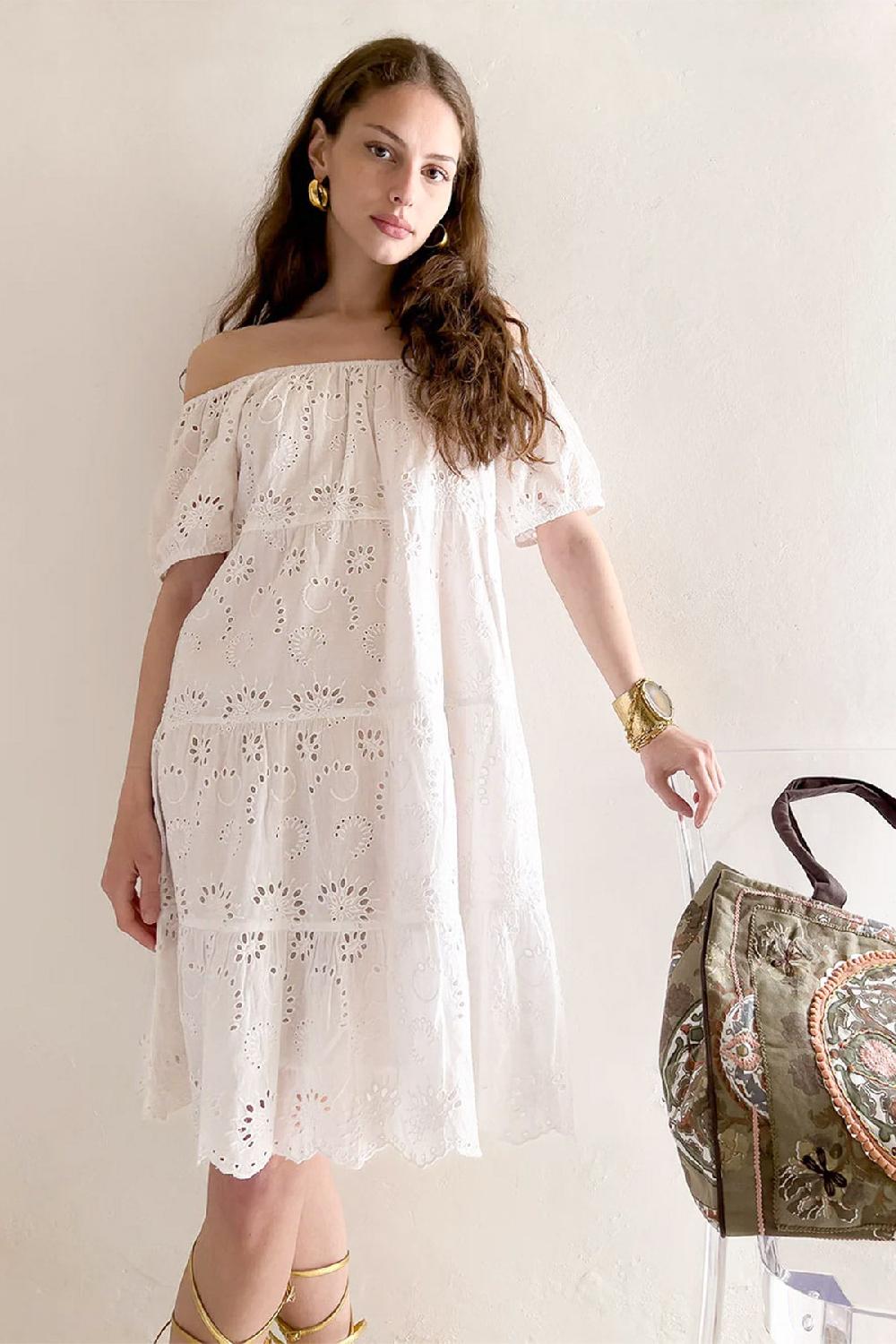 debbie katz Colette Off The Shoulder Dress