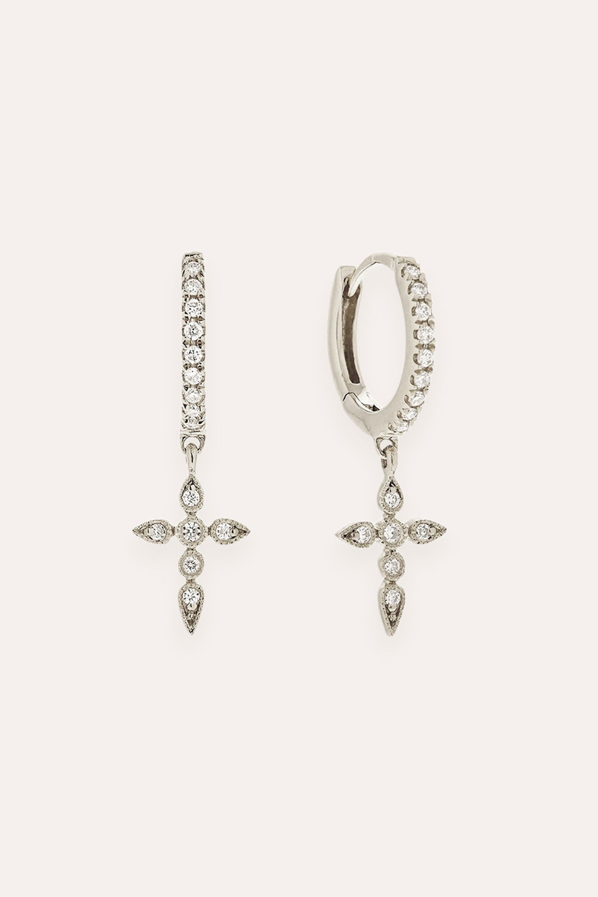 debbie katz Cross Earring (Silver)