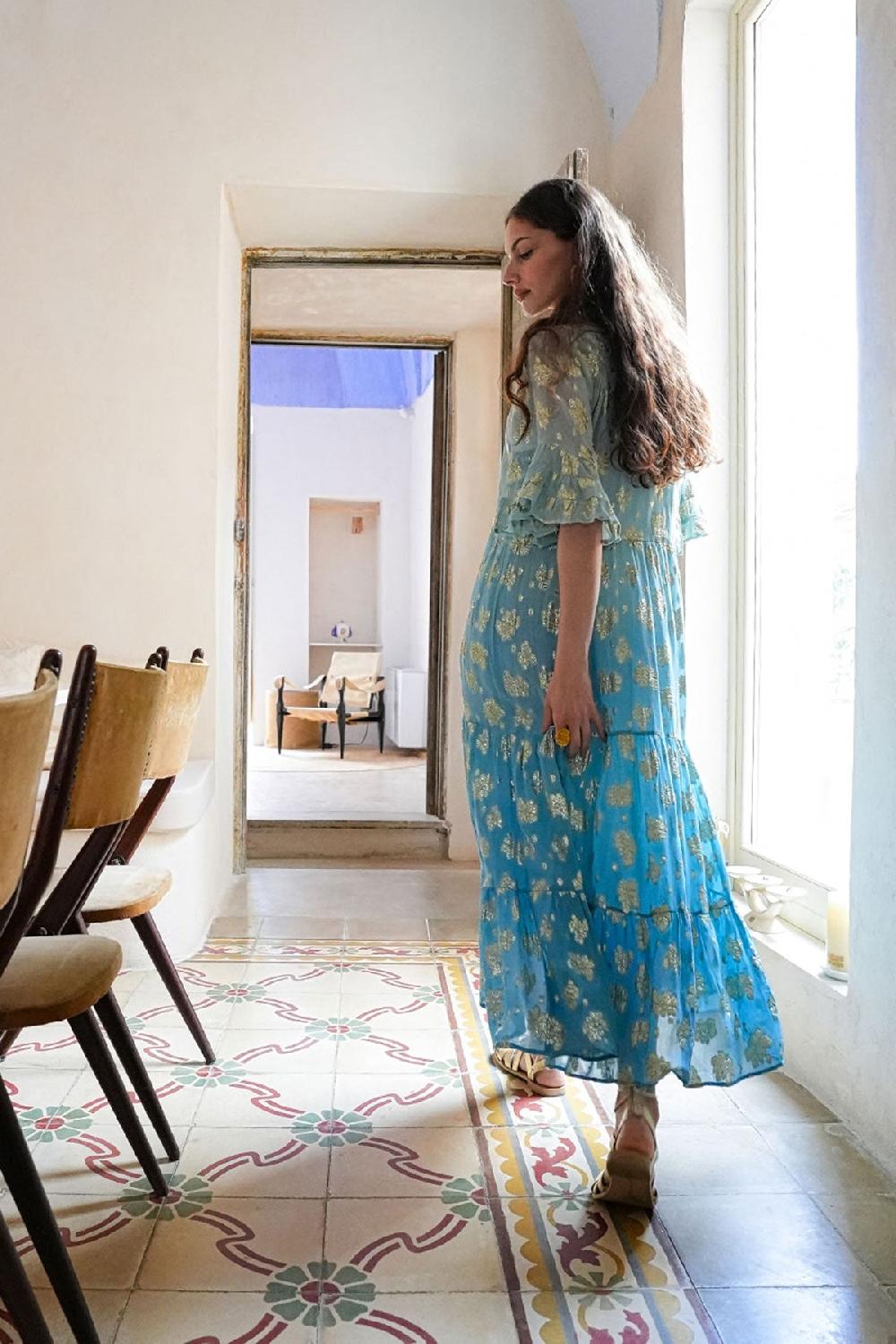 Debbie Katz Daniella Maxi Dress Blue