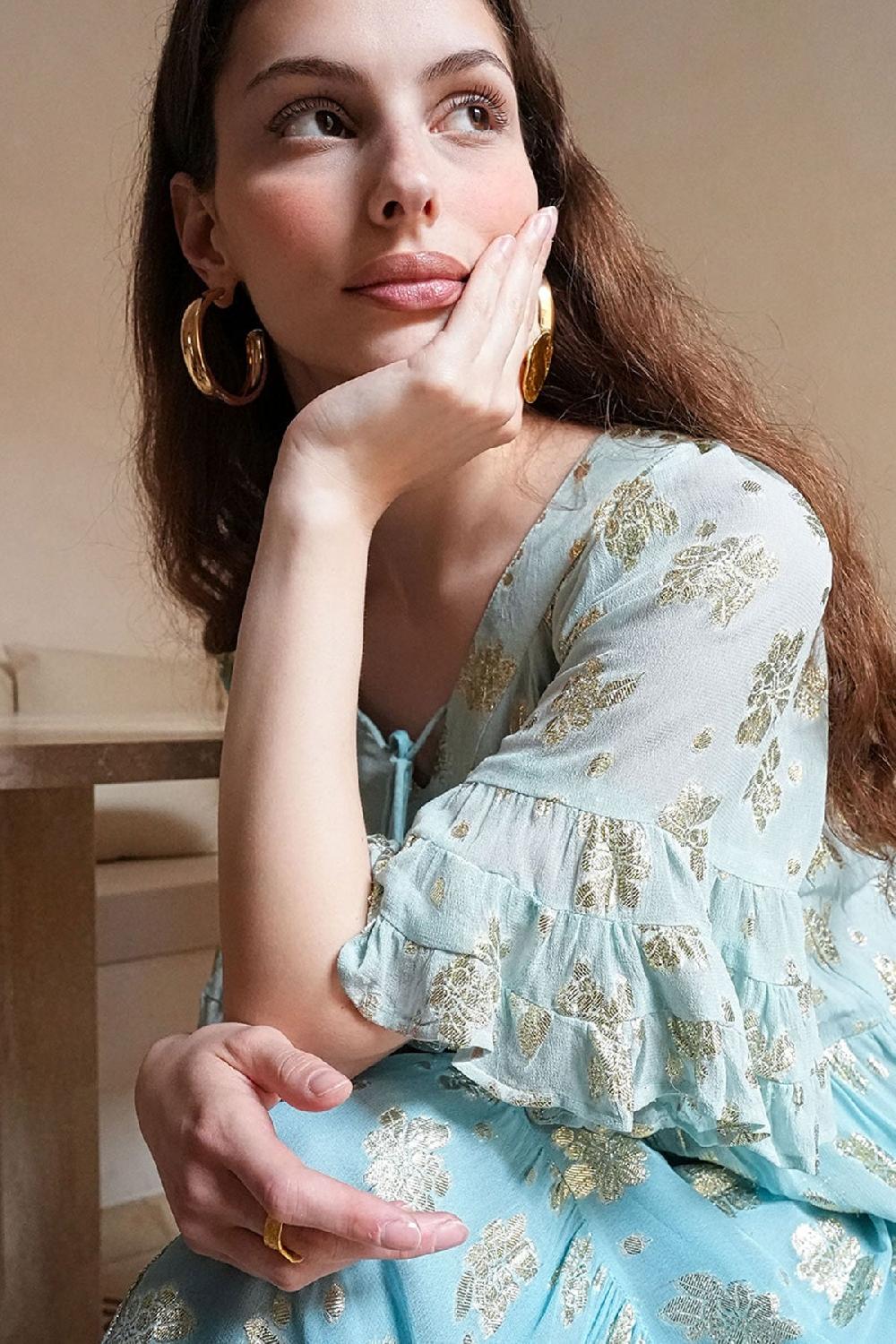 debbie katz Daniella Maxi Dress Blue