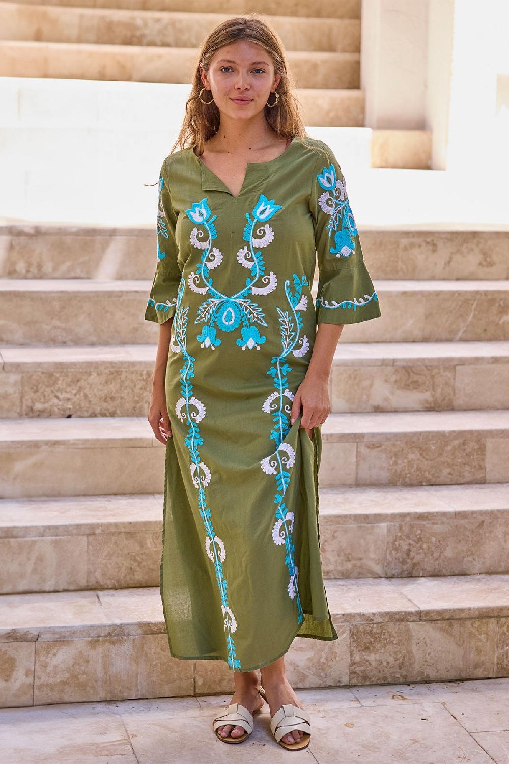 Debbie Katz Delilah Maxi Tunic Khaki