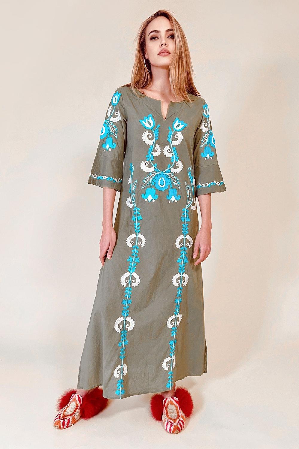 Debbie Katz Delilah Maxi Tunic Khaki