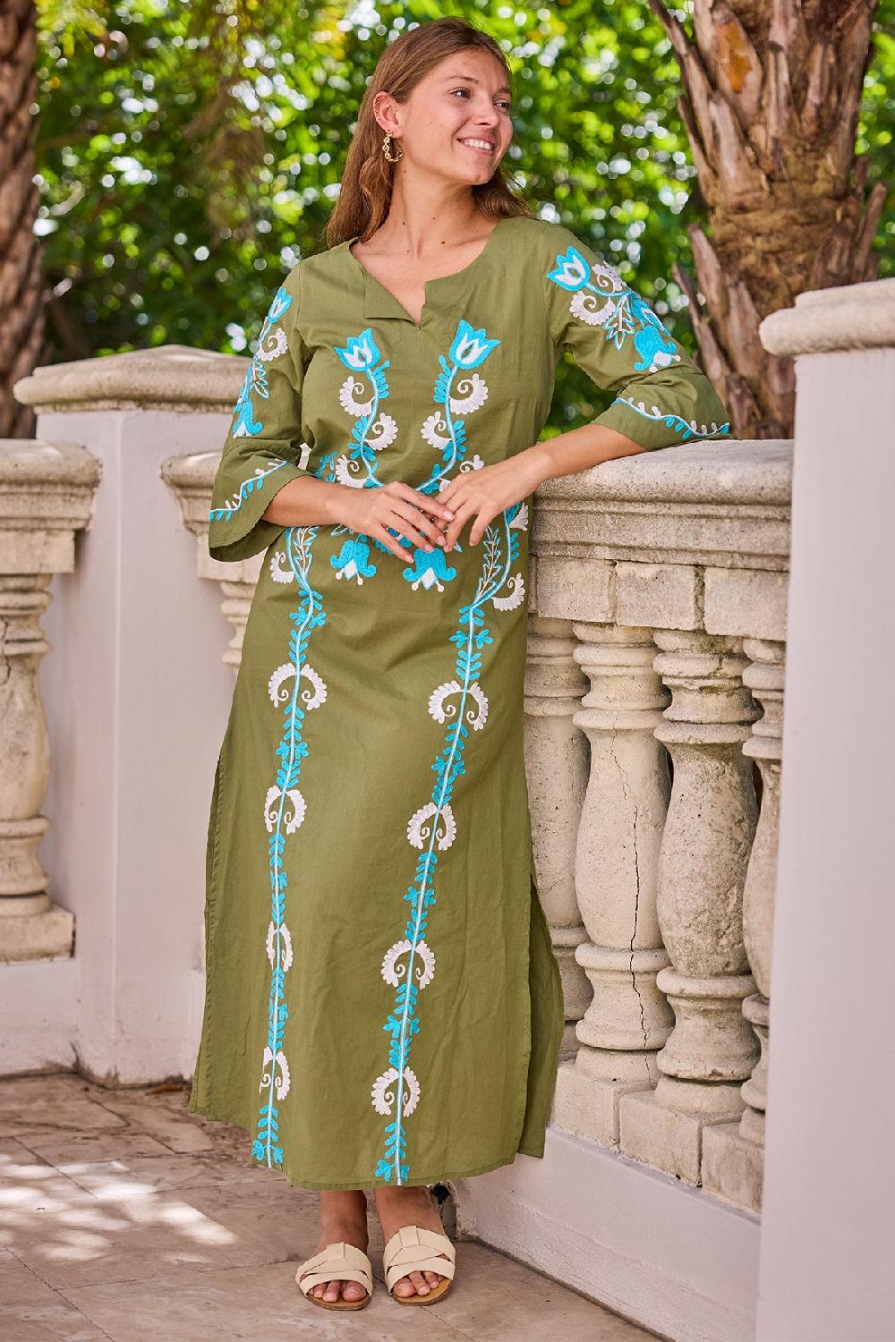 debbie katz Delilah Maxi Tunic Khaki