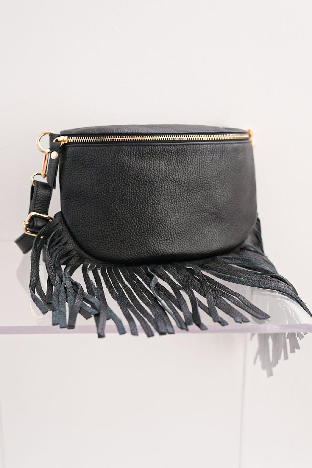debbie katz Dolly Fringe Bag Black