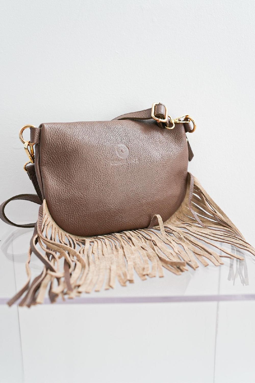 Debbie Katz Dolly Fringe Bag Brown