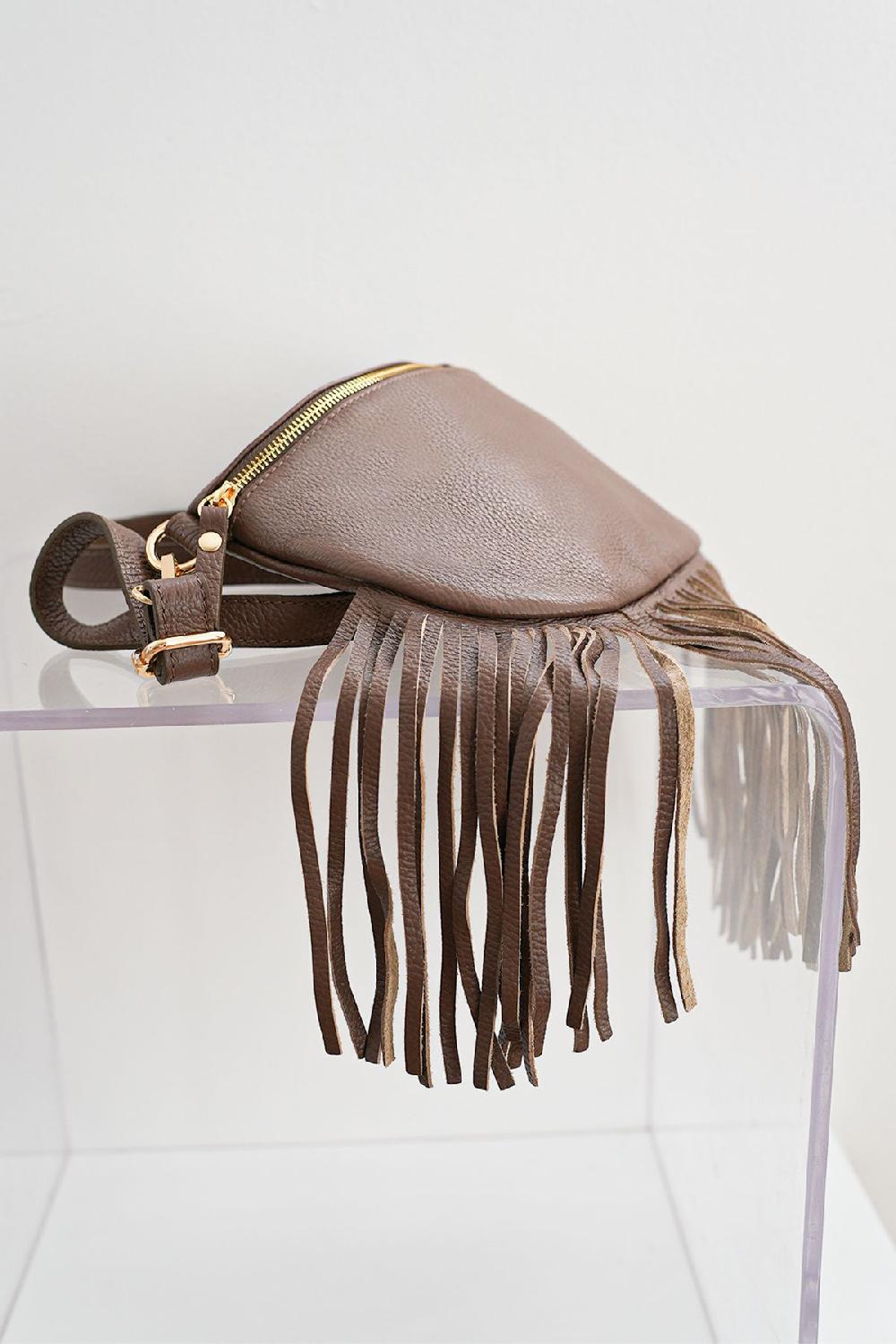 Debbie Katz Dolly Fringe Bag Brown