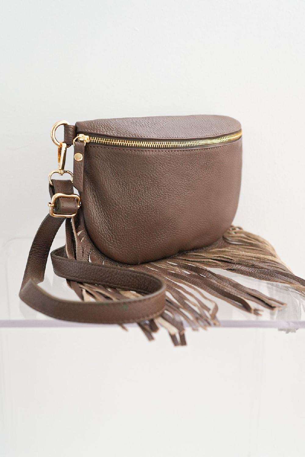 debbie katz Dolly Fringe Bag Brown
