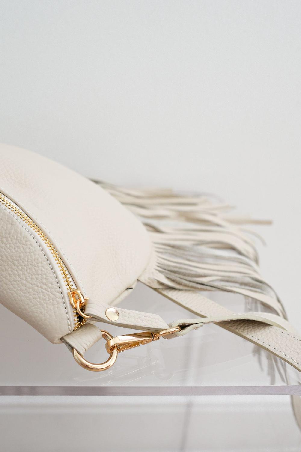 Debbie Katz Dolly Fringe Bag Cream
