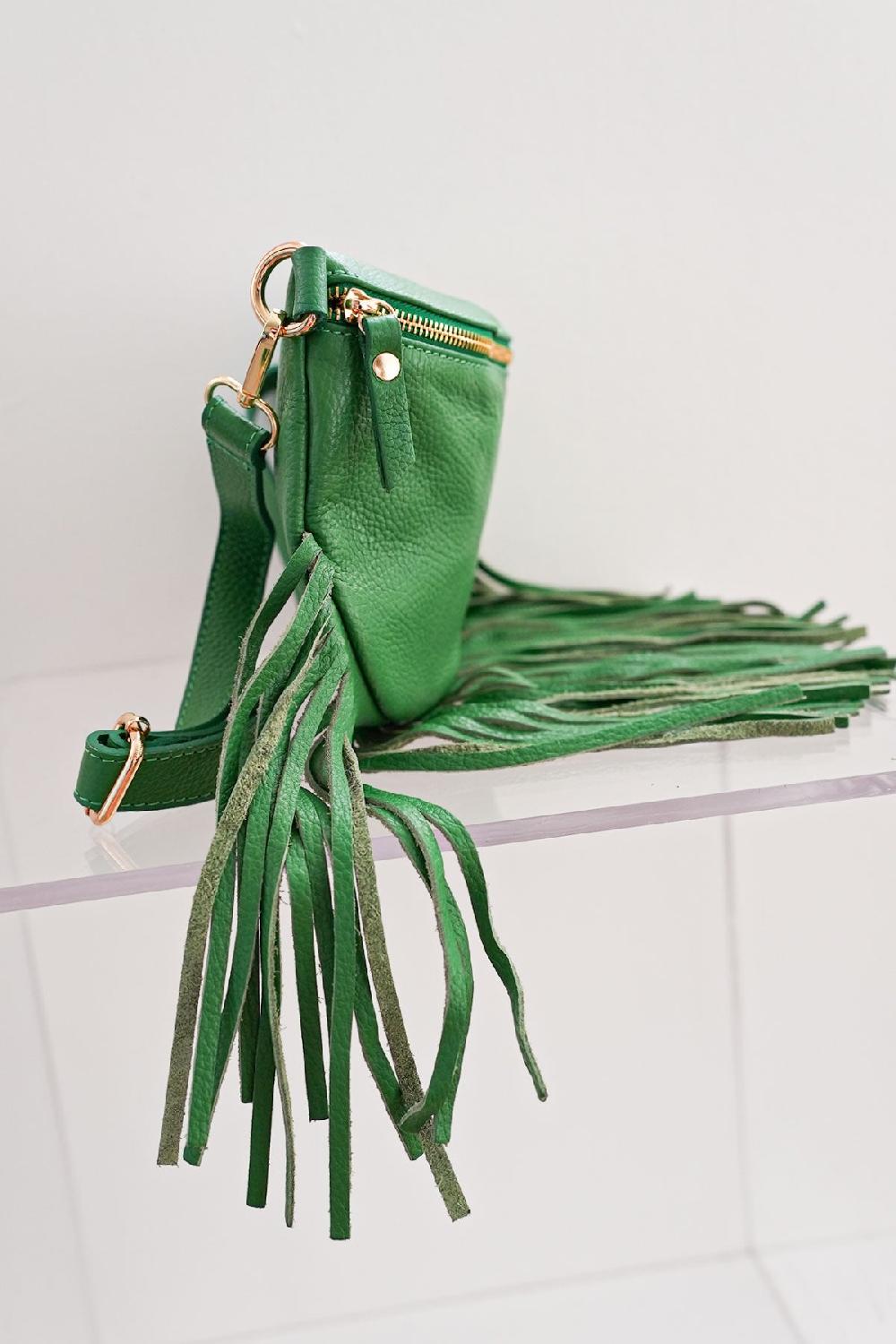 Debbie Katz Dolly Fringe Bag Green