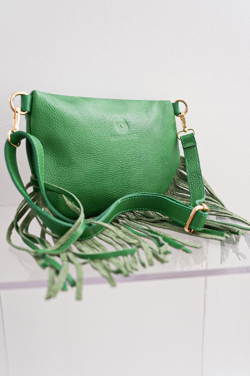 Debbie Katz Dolly Fringe Bag Green