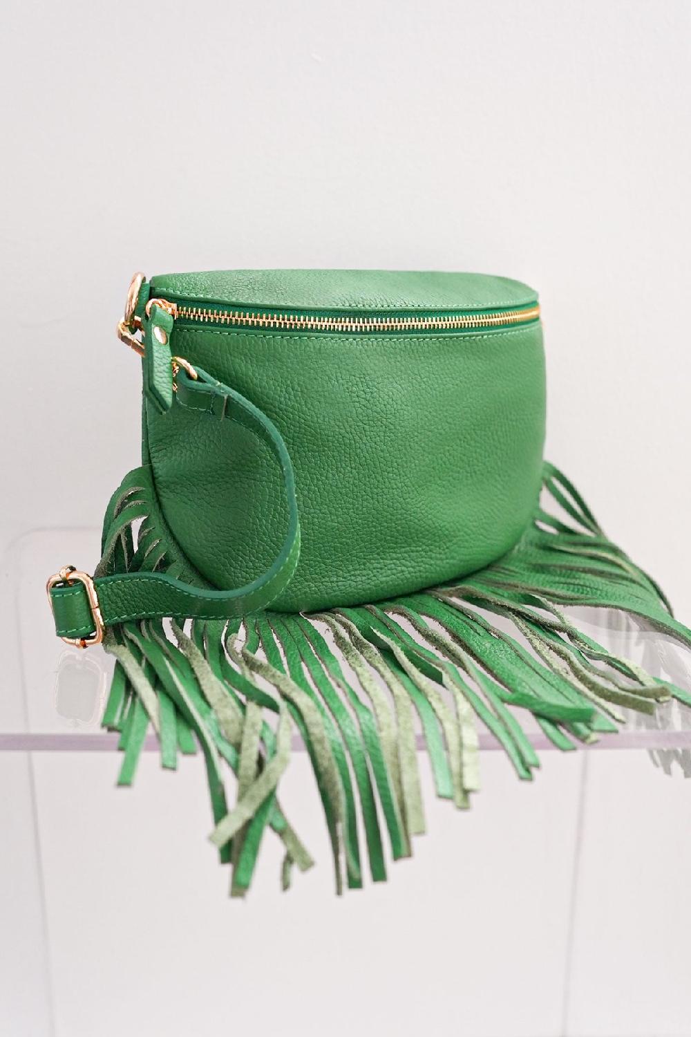 debbie katz Dolly Fringe Bag Green