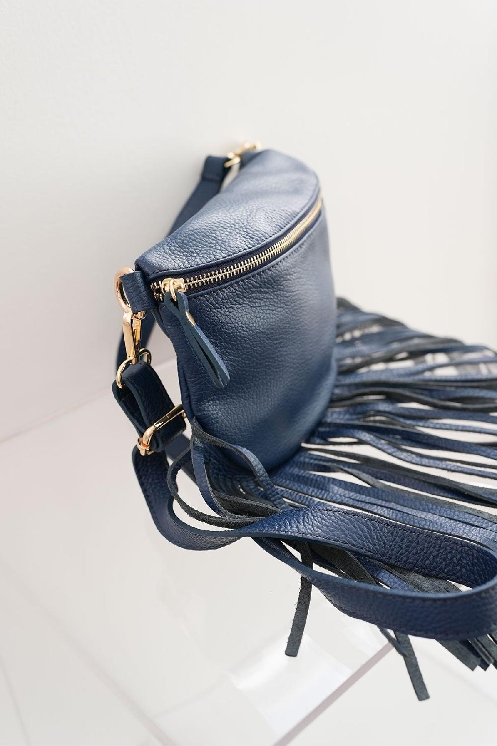 Debbie Katz Dolly Fringe Bag Navy