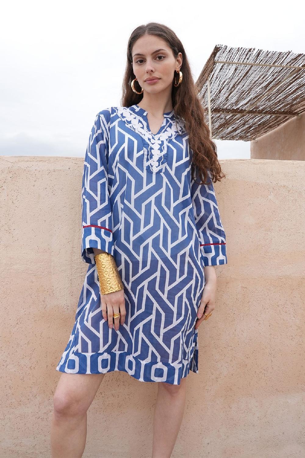 debbie katz Elara Tunic Blue