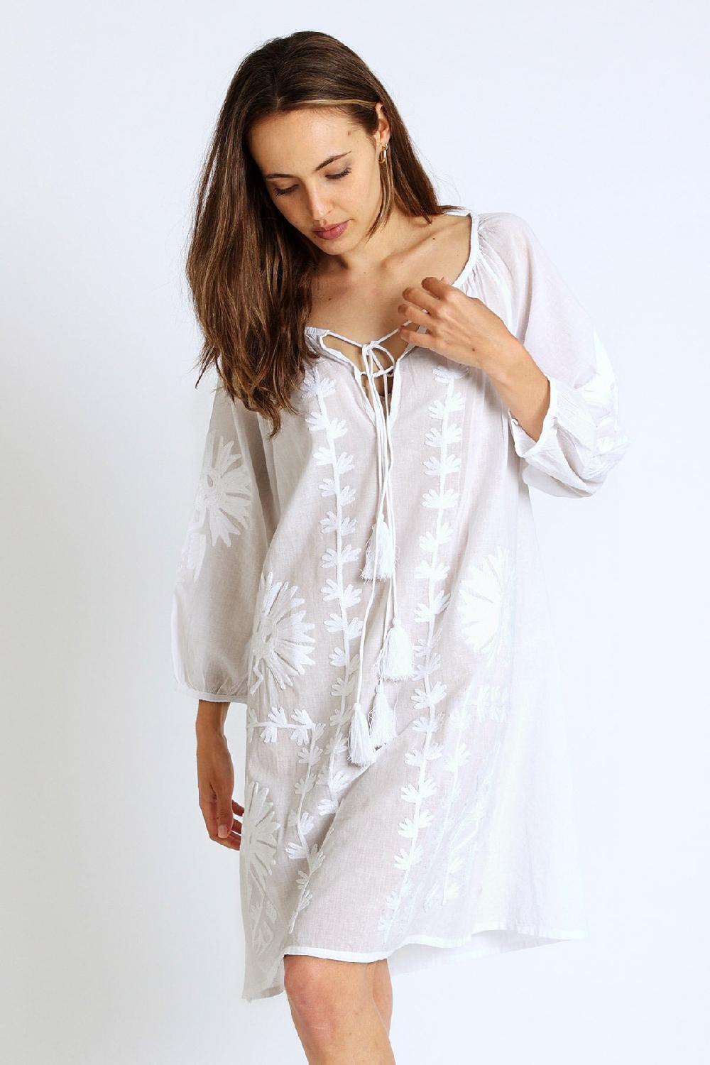 Debbie Katz Elia Tunic White