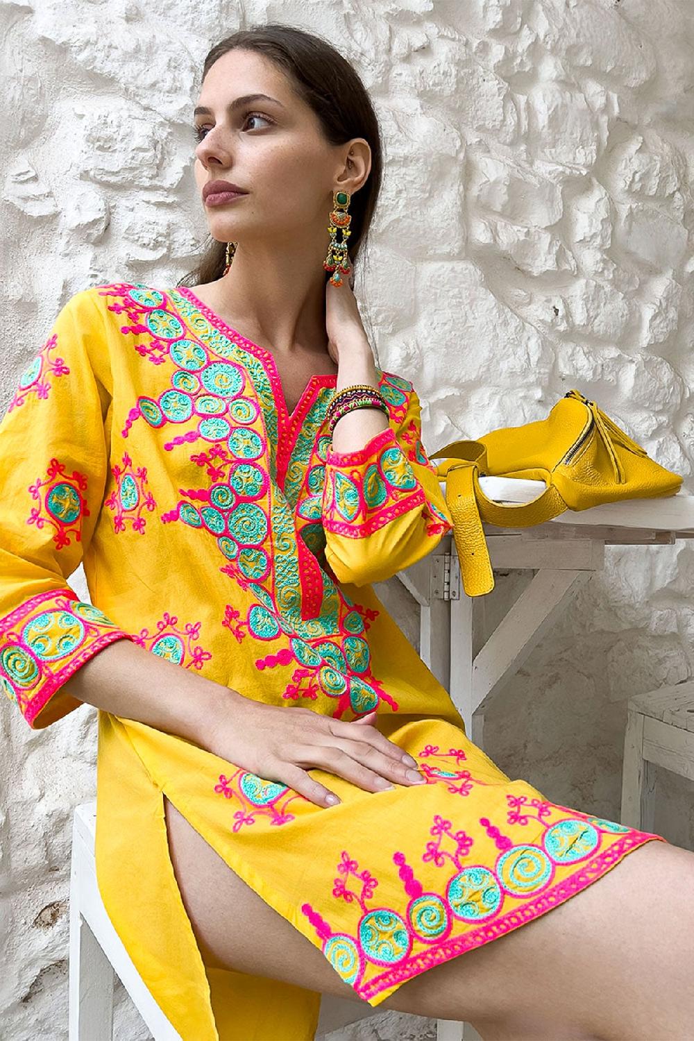 debbie katz Emilia Tunic Yellow