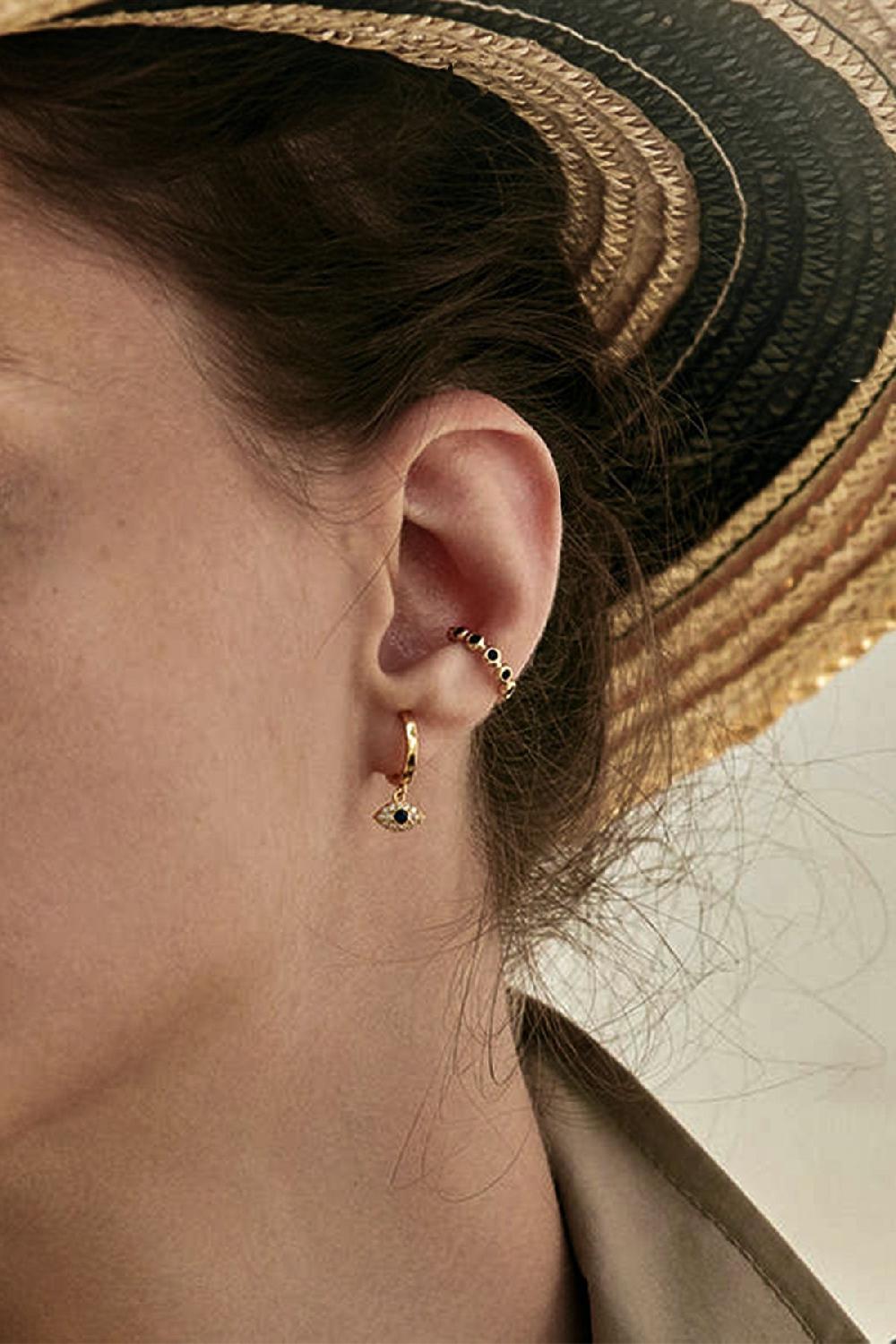 Debbie Katz Evil Eye Hoop (Gold)