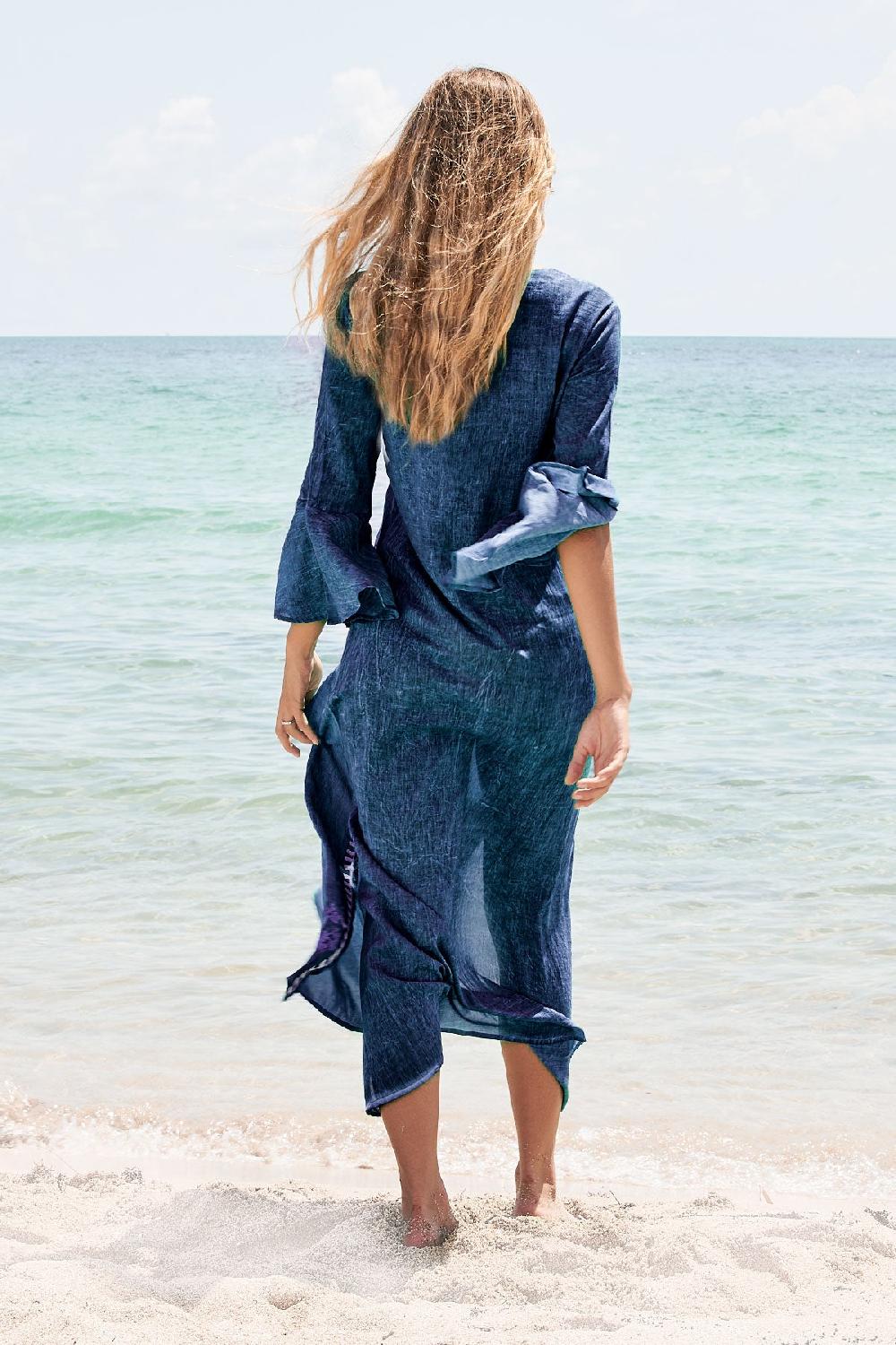 Debbie Katz Fez Maxi Tunic Blue