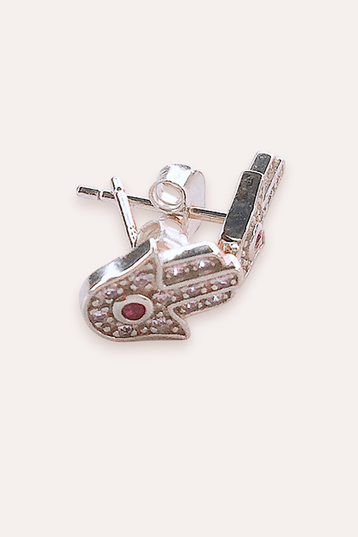 Debbie Katz Hamsa Earring (Silver)