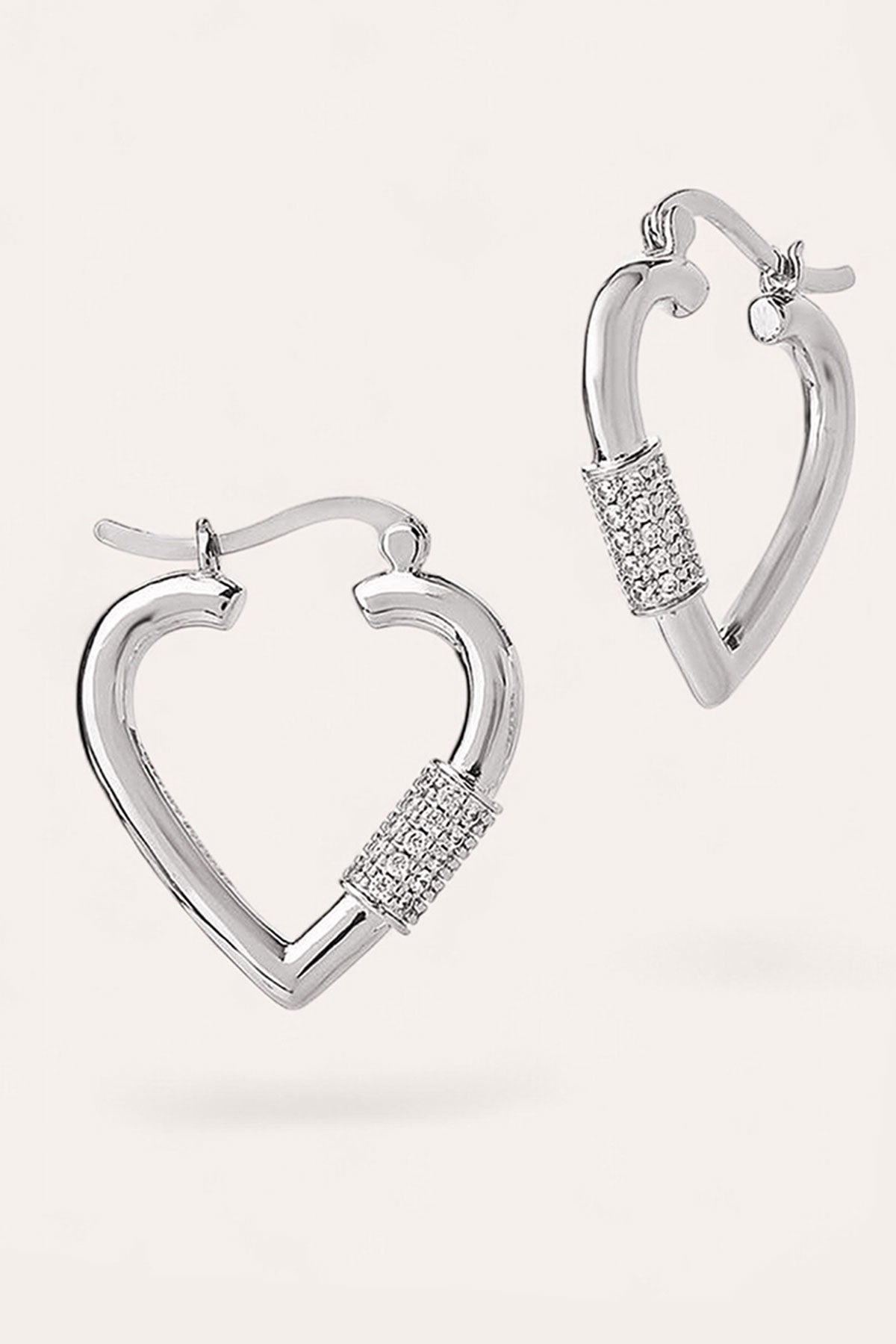 Debbie Katz Heart Lock Earrings